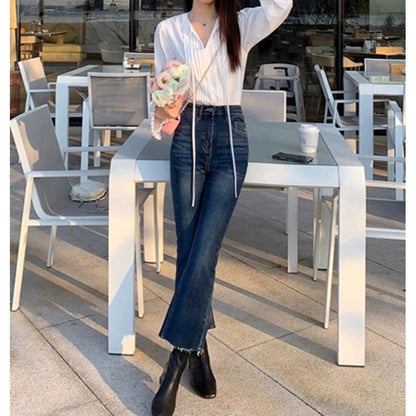 Blouse à manches plissées Chic und Stil pour femmes
