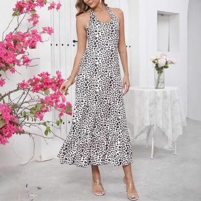 Robe maxi dos nu pour femmes avec ourlet à volants Chic und Stil