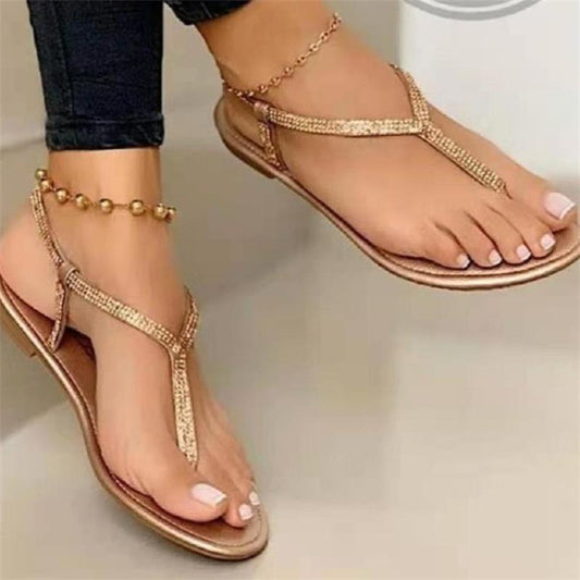 Sandales élégantes pour femmes avec des applications scintillantes en strass Chic und Stil