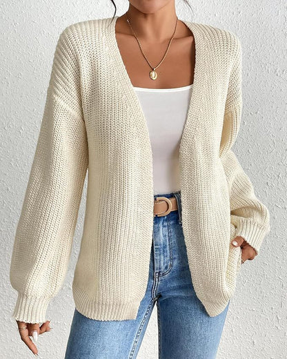 Dames cardigan décontracté avec des manches oversize et un décolleté en V Chic und Stil