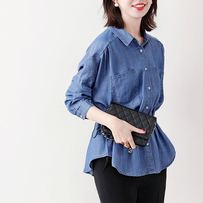 Chemise décontractée pour femme à boutons avec taille ajustable à cordon Chic und Stil