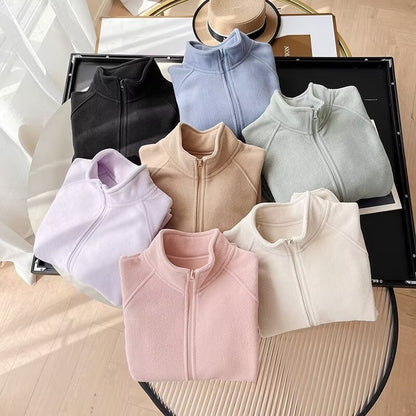 Veste en polaire cosy pour femmes avec col montant Chic & Stil