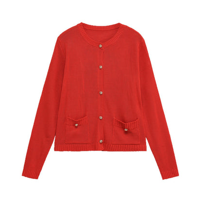 Dames élégante cardigan avec poches pratiques Chic und Stil