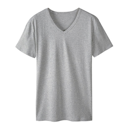 T-shirt femme à col en V en mélange de coton de haute qualité Chic und Stil