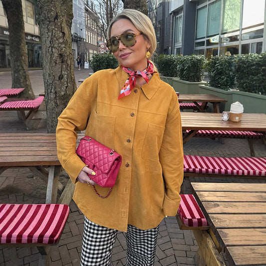 Chemise overshirt en daim pour femmes Chic und Stil