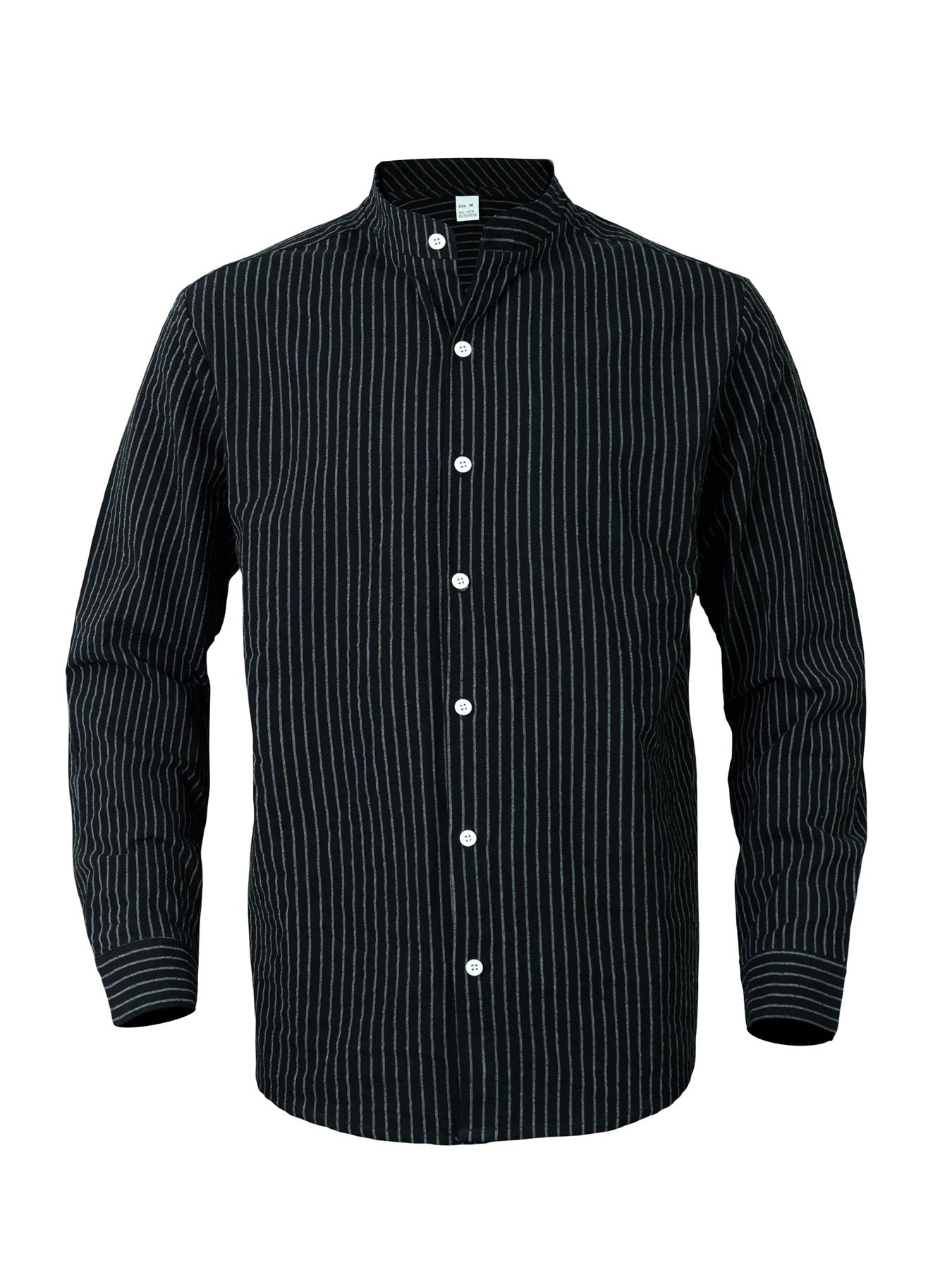 Chemise élégante pour hommes avec col montant et fines rayures Chic und Stil