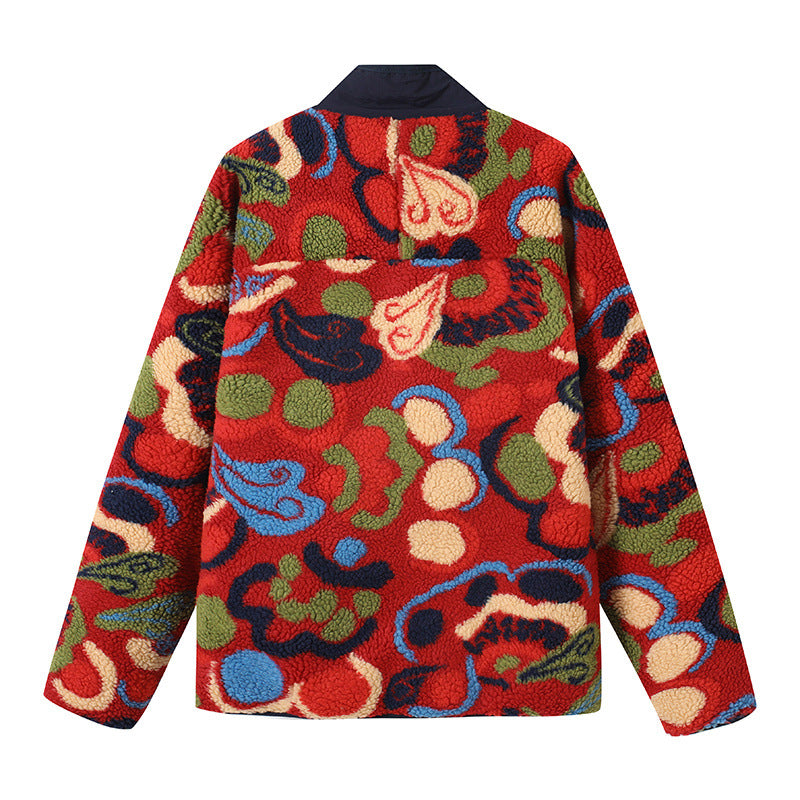 Veste en polaire confortable pour femmes avec motif coloré Chic & Stil