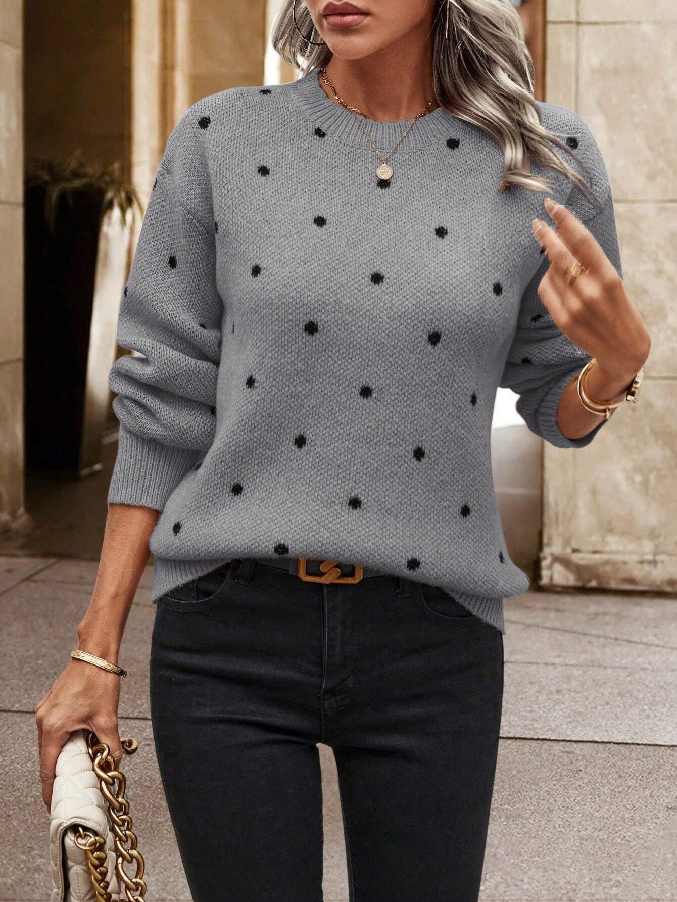 Pull femme avec design de points texturé Chic und Stil