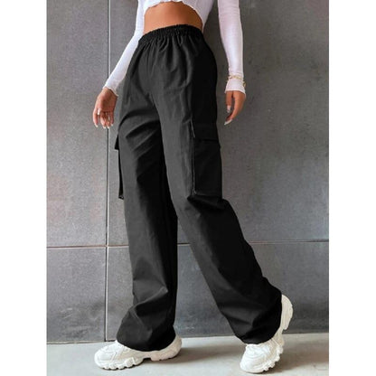 Pantalon cargo pour femmes avec poches latérales et taille élastique Chic und Stil
