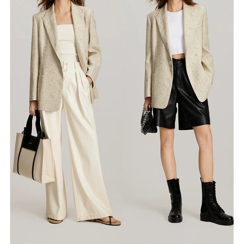 Blazer texturé surdimensionné pour femmes Chic und Stil