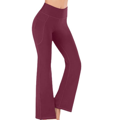 High-waisted bootcut yoga pants for women with practical pockets Chic and Style