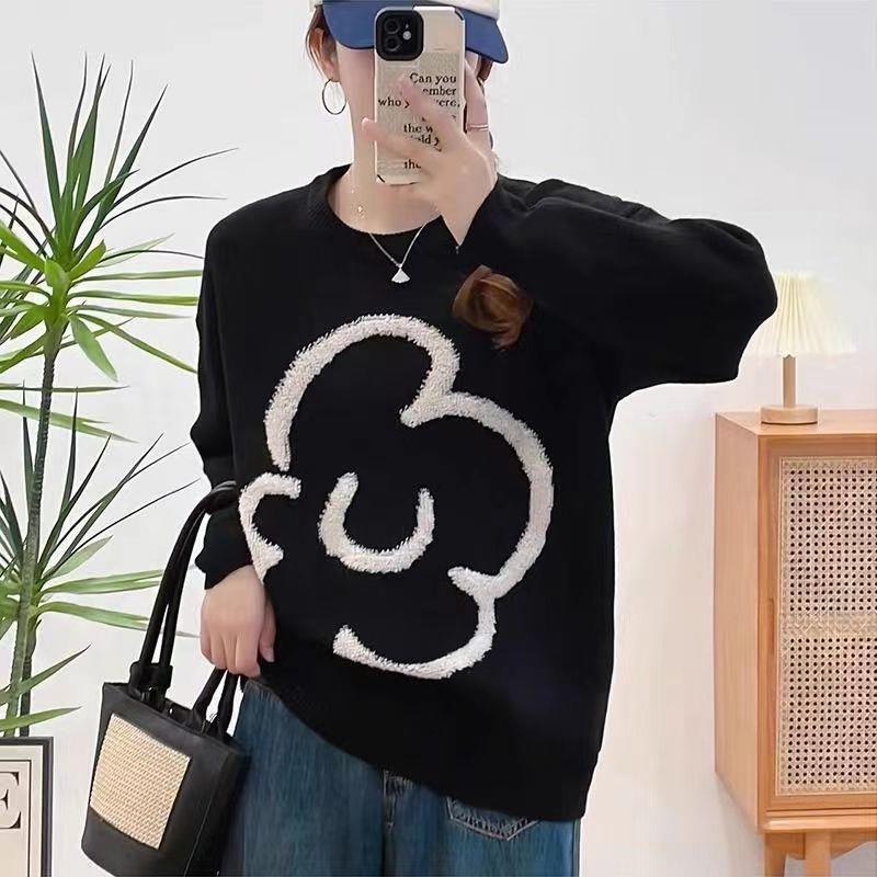 Pull oversized pour dames avec design floral en 3D Chic und Stil