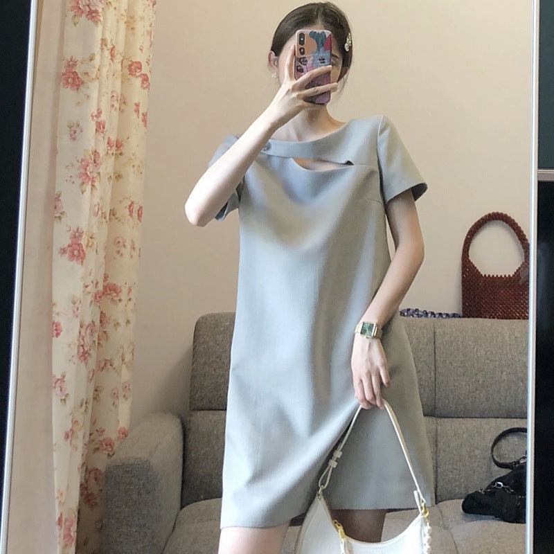 Robe A-Line décontractée pour femme avec ourlet asymétrique Chic und Stil