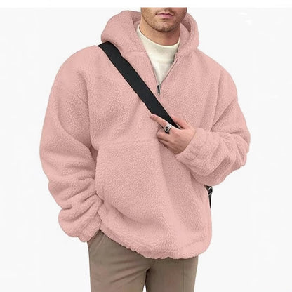 Pull en polaire douillet pour hommes avec demi-fermeture éclair Chic und Stil