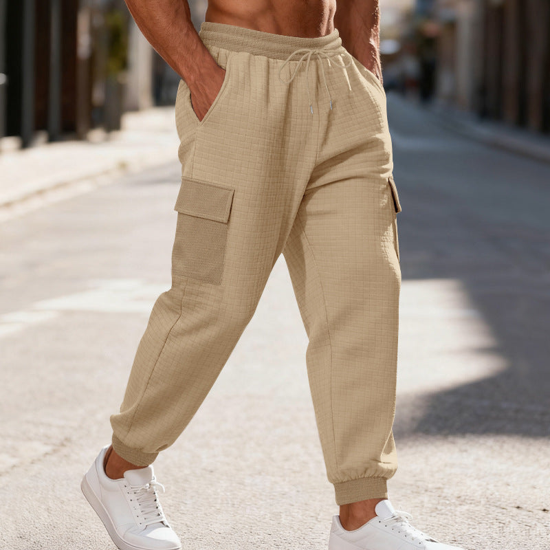 Men's Cargo Jogging Pants with Elastic Waistband and Practical Pockets Chic and Style