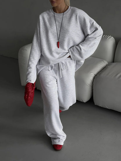 Dames Ensemble de survêtement surdimensionné confortable et stylé avec taille élastique Chic und Stil