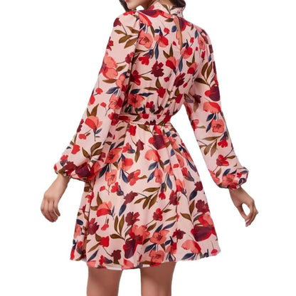 Dames Élégante Robe Mini Fleurie Chic und Stil