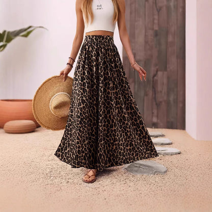 Jupe maxi femme avec motif léopard Chic und Stil