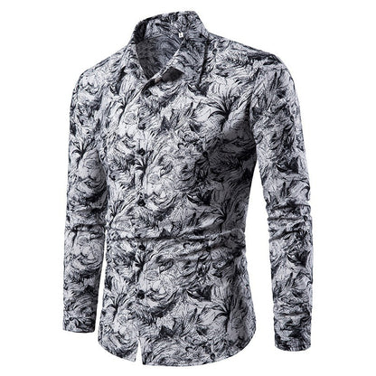 Chemise pour hommes avec motif floral créatif Chic und Stil