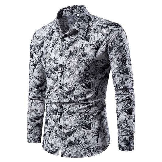 Chemise pour hommes avec motif floral créatif Chic und Stil