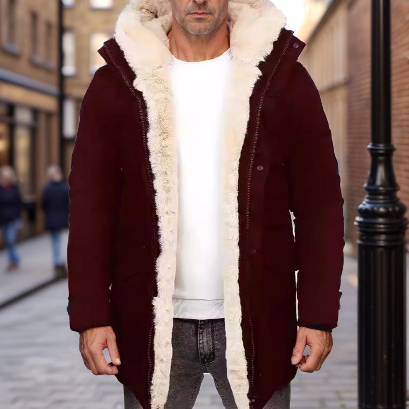 Dames élégante et chaude veste en polaire avec capuche Chic und Stil