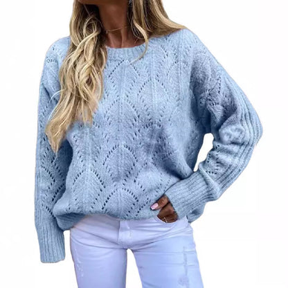 Pull en tricot pour femmes avec un motif en dentelle délicat Chic und Stil