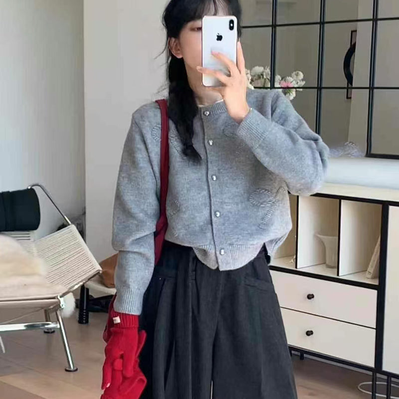 Dames confortable gilet en tricot à manches courtes et détails de boutons de haute qualité Chic und Stil