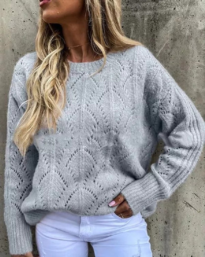 Pull en tricot pour femmes avec un motif en dentelle délicat Chic und Stil