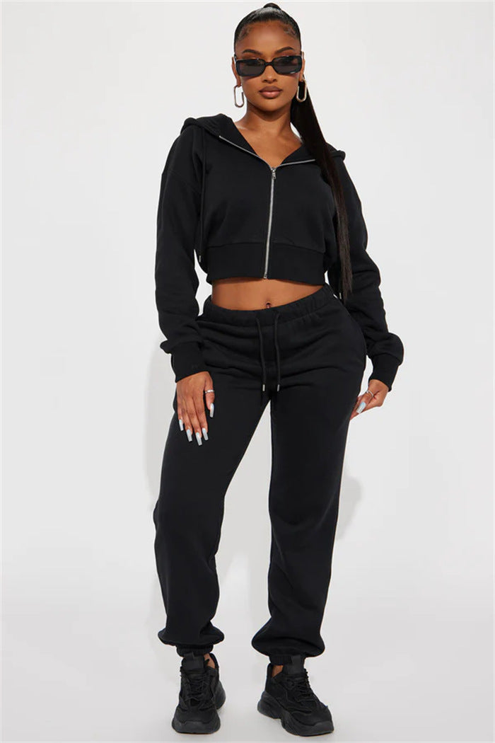 Relaxed hoodie set for women with wide pants Chic und Stil