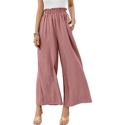 Pantalons à jambes larges avec taille élastique pour femmes Chic und Stil