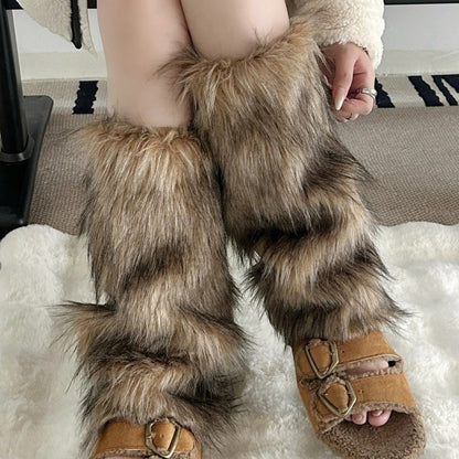 Women Stylish Faux Fur Legs Chic and Style