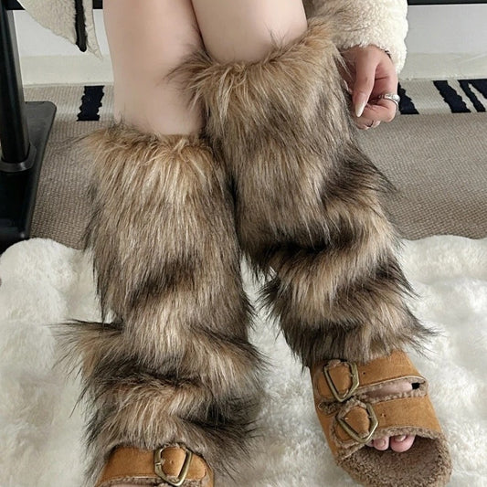 Women Stylish Faux Fur Legs Chic and Style
