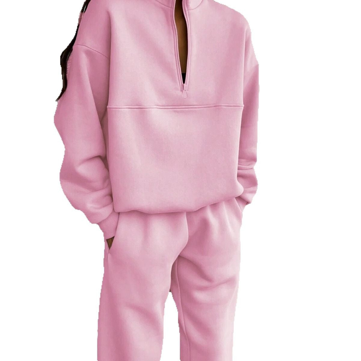 Women Comfortable High Neck Sweatshirt Set and Loose Pants Chic and Style