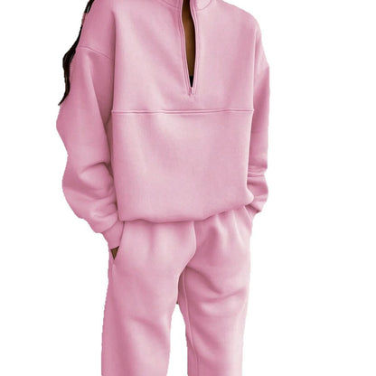 Women Comfortable High Neck Sweatshirt Set and Loose Pants Chic and Style