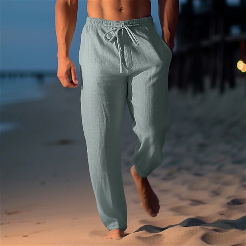 Breathable beach pants for men with adjustable belt Chic and Style