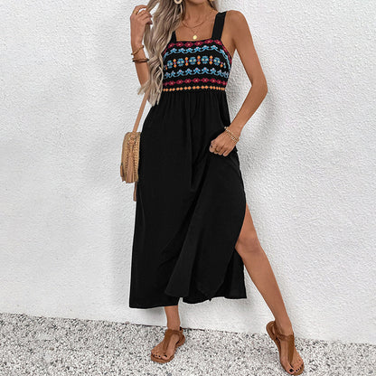 Femme Robe maxi brodée Chic und Stil