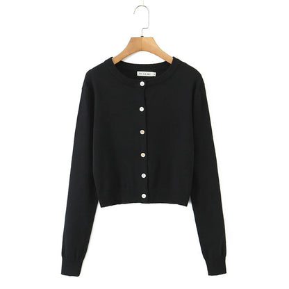 Dames cardigan durable avec fermeture à boutons et encolure ronde Chic und Stil