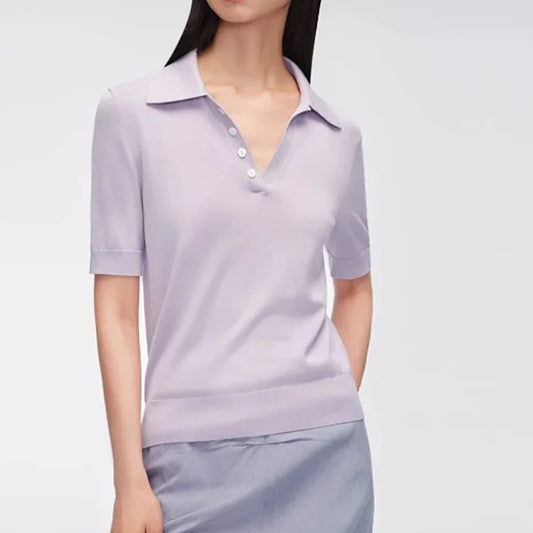 Pull polo à manches courtes pour femmes Chic und Stil