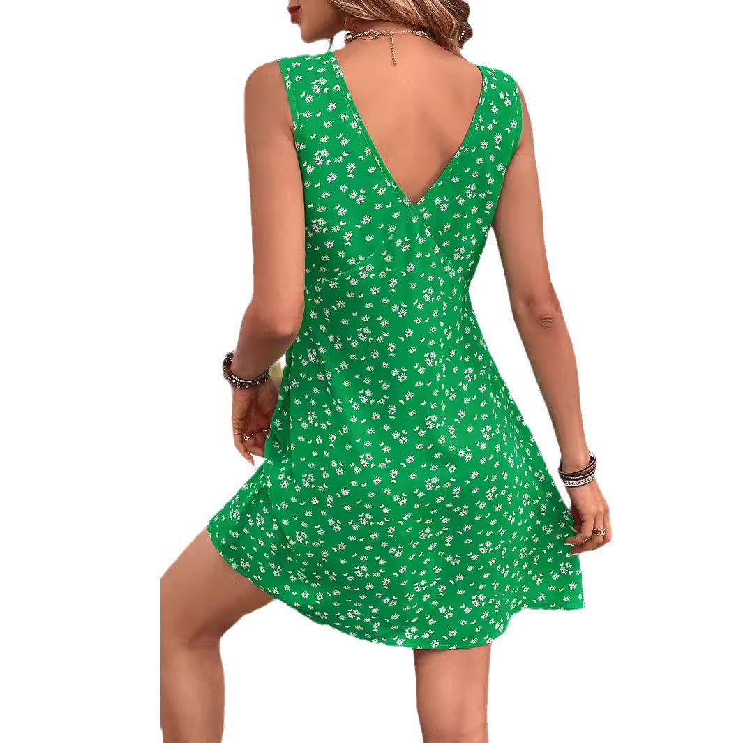 Robe d'été à fleurs à décolleté en V Chic und Stil