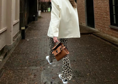 Chic and Style Women's Fabric Animal Print Pants