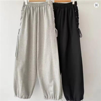 Casual and trendy women's sweatpants with laces Chic and Style