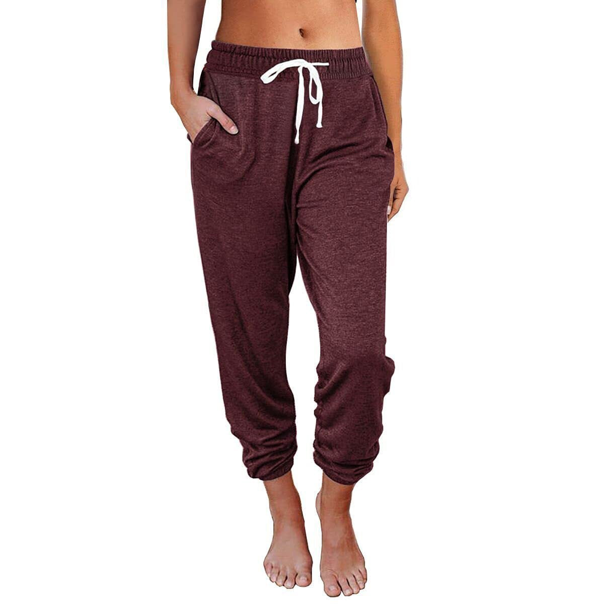 Women Comfortable and Casual Jogging Pants with Elastic Waist and Side Pockets Chic and Style