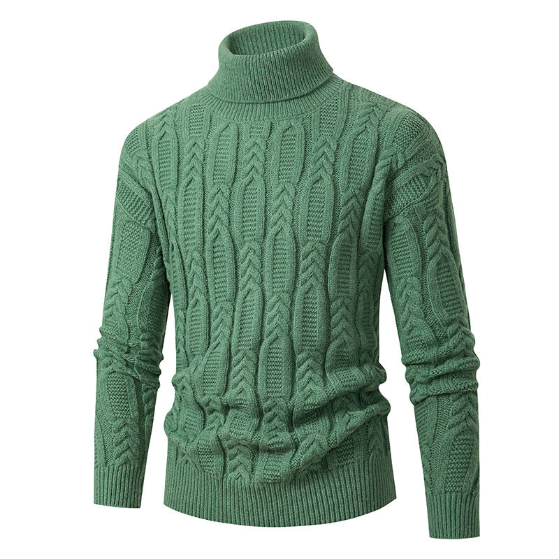 High-quality turtleneck pullover for men with embossed pattern Chic und Stil