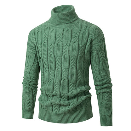 High-quality turtleneck pullover for men with embossed pattern Chic und Stil