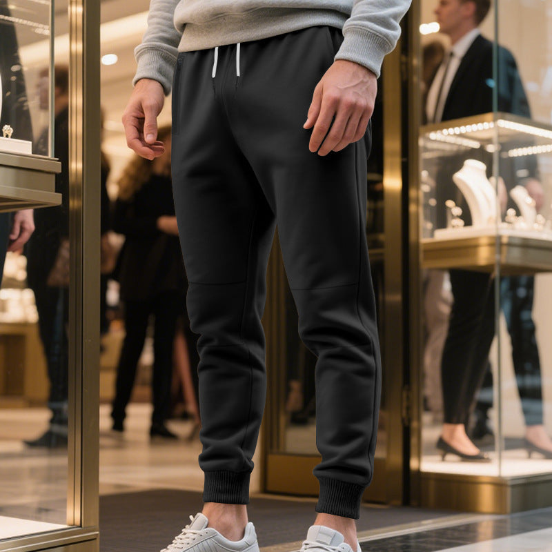 Pantalon de jogging de loisirs pour hommes avec taille élastique et matériau régulateur d'humidité Chic und Stil