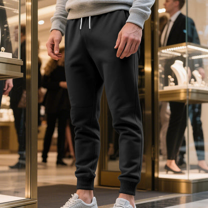 Pantalon de jogging de loisirs pour hommes avec taille élastique et matériau régulateur d'humidité Chic und Stil