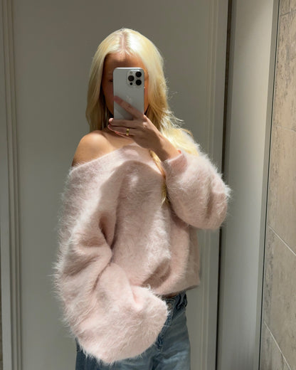 Femme Pull doux en mélange de mohair avec des manches oversized Chic und Stil