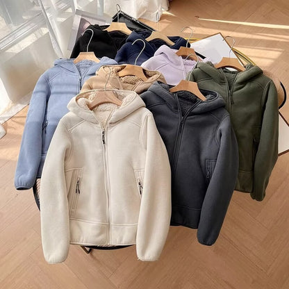 Veste en fleece pour femmes avec doublure intérieure confortable et poches zippées pratiques Chic & Stil