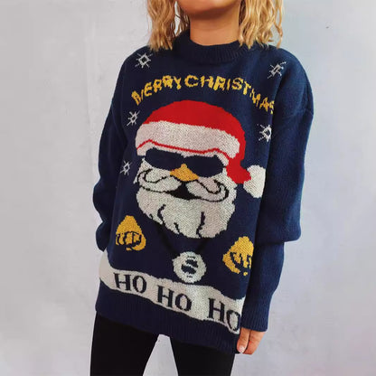 Pull femme de Noël avec motif festif de Santa et coupe décontractée Chic und Stil