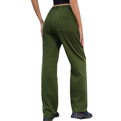 Chic und Stil high-waisted, asymmetrical cut women's cargo pants